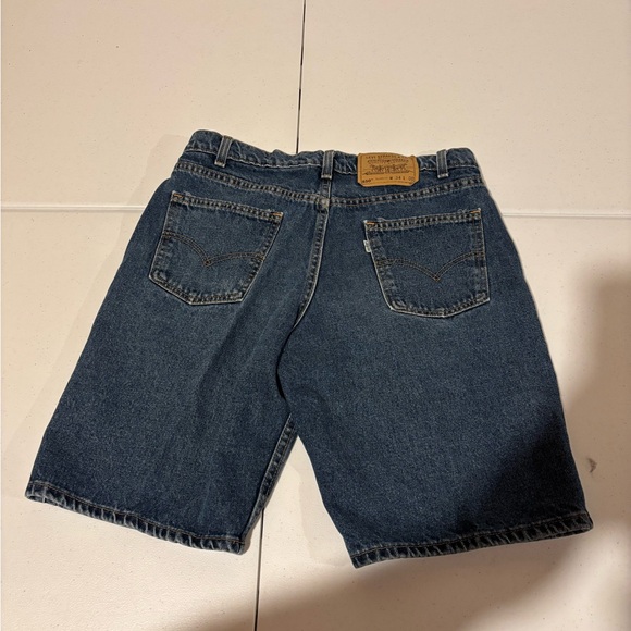 Vintage 90’s Levi 550 White Tab Blue Denim Jean Shorts Men’s Size 34 Made In USA - Picture 3 of 5